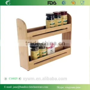 Bamboo 3 Tier Spice Rack Drawer Tray thumbnail-3
