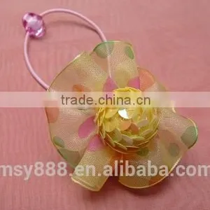 Floral Elastic Hair Ponytail Rings, Hair Rope, for Kids Hair Band Hair Accessories Girl With High Ponytail Full Lace Wigs thumbnail-5