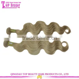 New Products Wholesale 7a Russian Hair Body Wave Sew in Human Hair Extensions Blonde #22 thumbnail-1