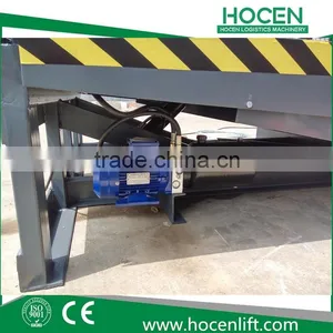 Used Warehouse Stationary Hydraulic 6-15 Tons Forklift Electric Stationary Dock Ramp For Trailers thumbnail-5