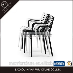 Cheap Plastic Dining Chairs With Armrest Modern thumbnail-4
