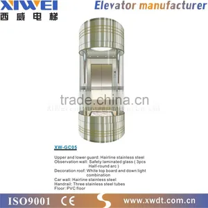 Famous Brand XIWEI Residential Panoramic Glass Passenger Elevator thumbnail-2