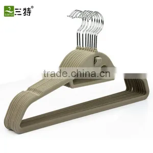 Antislip Plastic Velvet Flocked Hanger for Clothes thumbnail-6