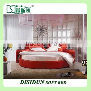 Luxury Modern Leather Round Bed DS-802 thumbnail-1