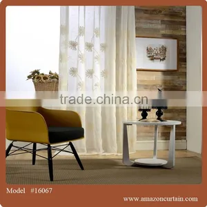 Embroidered Sheer Cotton Fabric for Curtain Cortinas for Home thumbnail-1