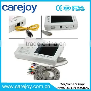 Carejoy OEM 7 Inch Color Portable Digital 3 Channel 12 Lead Electrocardiograph ECG Machine EKG 903A3 With Your Logo thumbnail-1