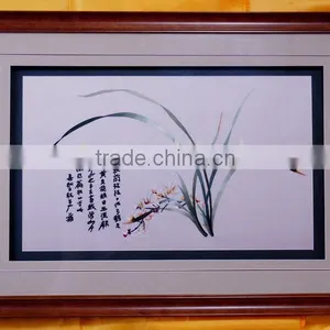 Handworked Embroidery Wall-hanging---Cymbidium thumbnail-1