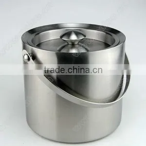 Double Wall Stainless Steel Ice Bucket Cooler With Lid thumbnail-1
