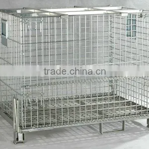 Stackable Wire Container/foldable Wire Basket/wire Cage thumbnail-1