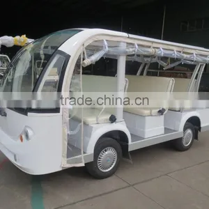 Pure White 14 Passenger Shuttle Bus From Suzhou Eagle thumbnail-2