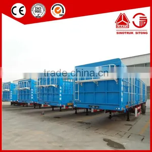 Livestock Animals Transport Cattle Trailer/Steel Cage Side Bar Fencing Bulk Cargo Semi Trailer thumbnail-1