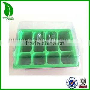 Superior Quality Colorful 12 Cells Plastic Seed Stater Tray With Base and Lid thumbnail-1