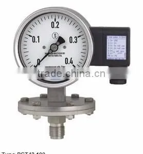 Bourdon Tube Pressure Gauges With Electrical Output Signal Stainless Steel, Safety Case Version Type PGT43.100 and PGT43.160 thumbnail-1