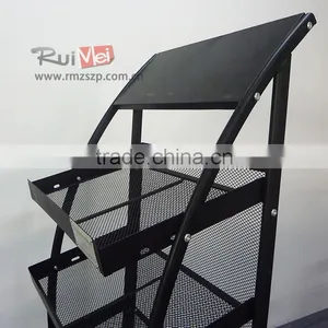 5-tier Solid Metal Floor Diamond Newspaper Display Holder thumbnail-3
