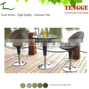 YH-8048 Outdoor Furniture Rattan Bar Table and Chairs thumbnail-1