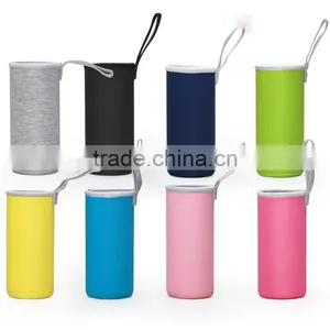 Insulated Heat Resistant Borosilicate Sport Water Bottle With Fabric Sleeve thumbnail-2