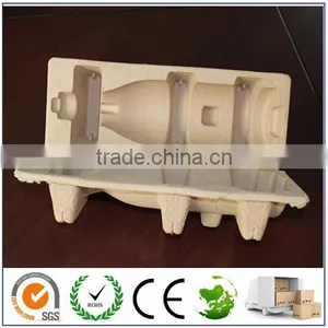 ECO Molded Pulp Wine Pack/Wine Tray/Wine Shipper/1 Bottle Folded Wine Packaging thumbnail-1