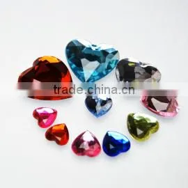 Heart Clear Acrylic Diamond for Wedding thumbnail-1