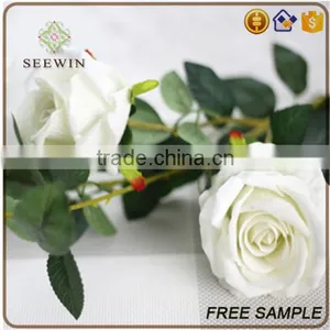 Table Centerpiece Single Stem White Rose Artificial Flower thumbnail-1
