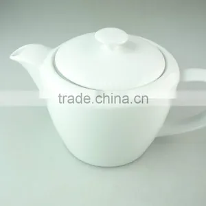 Stock White Porcelain Tea Pot With Very Cheap Price thumbnail-1