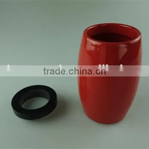 Cheap Price Colorful Ceramic Sugar Pot With Black Cover for Tea,coffee thumbnail-2