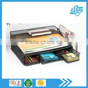 Fashion High Quality Multifunction Office Stationery Metal Mesh Desk Organizer thumbnail-1