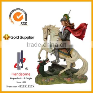 14"poly Nice Catholic Religious Statue Items Saint George thumbnail-1