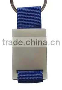 Hot Selling Square Shape Metal Flag Webbing Strap Keychain thumbnail-1