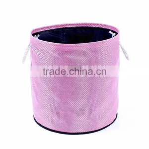 Folding Laundry Hamper With Closing, Bathroom Basket , With Cotton Rope Tote thumbnail-2