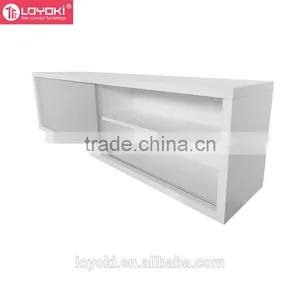 New Design MDF Wood Wall-mounted Modern Wall Bookshelf With Sliding Door Floating Shelf thumbnail-4