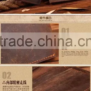 Wholesale New Fashion Full Grain Top Layer Leather Men Wallet With Customized Logo thumbnail-3