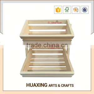 Hot Selling Display Wooden Fruit Basket thumbnail-3