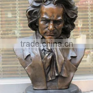 Famous Musician Beethoven Bust Bronze Statue for Music Theatre thumbnail-1