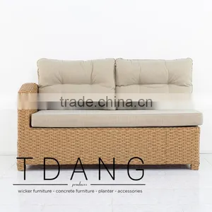 Camden Right Hand Wicker Bench - Outdoor Wicker Furniture - Vietnam Poly Rattan thumbnail-1
