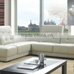 Bisini Genuine Leather Hotel Corner Sofa Set BG90489 thumbnail-1
