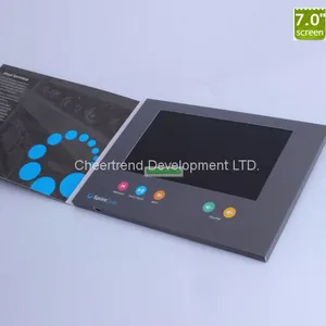 4 Button LCD Video Brochure Paper Video In Print Brochure For Advertising thumbnail-4