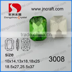 Lead Free Light Peach Colored Loose Fancy Crystal Stone for Wedding Dresses thumbnail-2