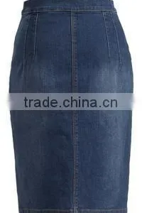 Lady's Newest Fashion Front Buttons Embellished Jean Skirt thumbnail-2