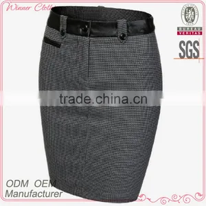 2015 Ladies' Ladie's Fashion Elegent High Quality Garment Factory Ladies Skirt Models thumbnail-1