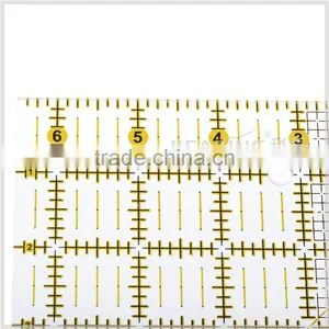 2mm Thickness Acrylic Transparent Quilting Ruler 6.5*6.5 Inch for Tailoring #KPR5150 thumbnail-2