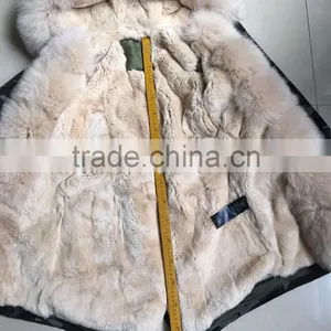CX-G-P-03C Latest Genuine Raccoon Fur Lined Fashion Fur Parka With Fur Hood thumbnail-6