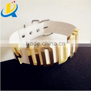 Hot Sale Leather Choker Collar Necklace for Women Harley Quinn PUDDIN Choker Necklace thumbnail-1