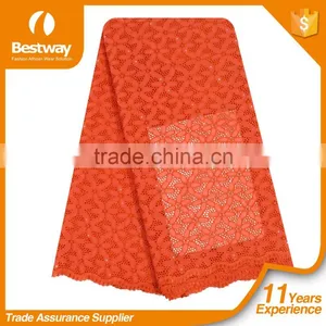 Heavy Lace Swiss Cotton Lace With Embriodery SL0402-6 thumbnail-2