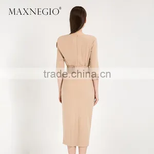 Nice Design High Quality Guangzhou Women Clothes Manufacturer Elegant Latest Fashion Casual Dress Designs 2016 thumbnail-2