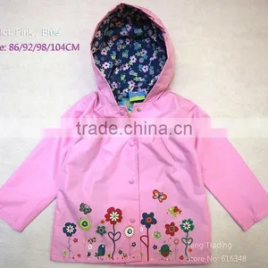 New 2015 Topolino Girls Coats and Jackets Trench Coat for Girl Hood Kids Trench Coat Pattern Spring Girl's Jacket Blue thumbnail-2