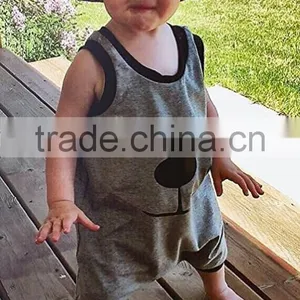 Newborn Baby Clothes Custom Cotton Sleeveless Smocked Baby Romper Cute Kids Clothing thumbnail-2