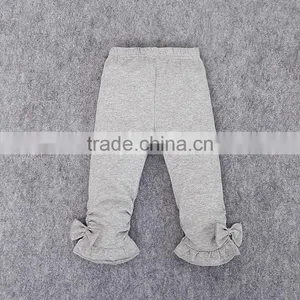Wholesale Design Baby Girls Pant, Hot Cheap Lastest Girls 3/4 Ruffle Pants thumbnail-3