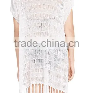 EY0011A Cutting for Ladies Blouse Knit Short Sleeve Beach Lady Blouse thumbnail-3