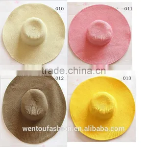 Wholesale New Fashion Straw Monogramed Floppy Hat thumbnail-2