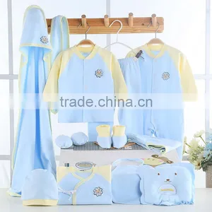 2017 Wholesale Summer 100% Cotton Baby Clothes Clothing Set Newborn Baby Cotton Clothes Baby Gift Set Clothes thumbnail-1